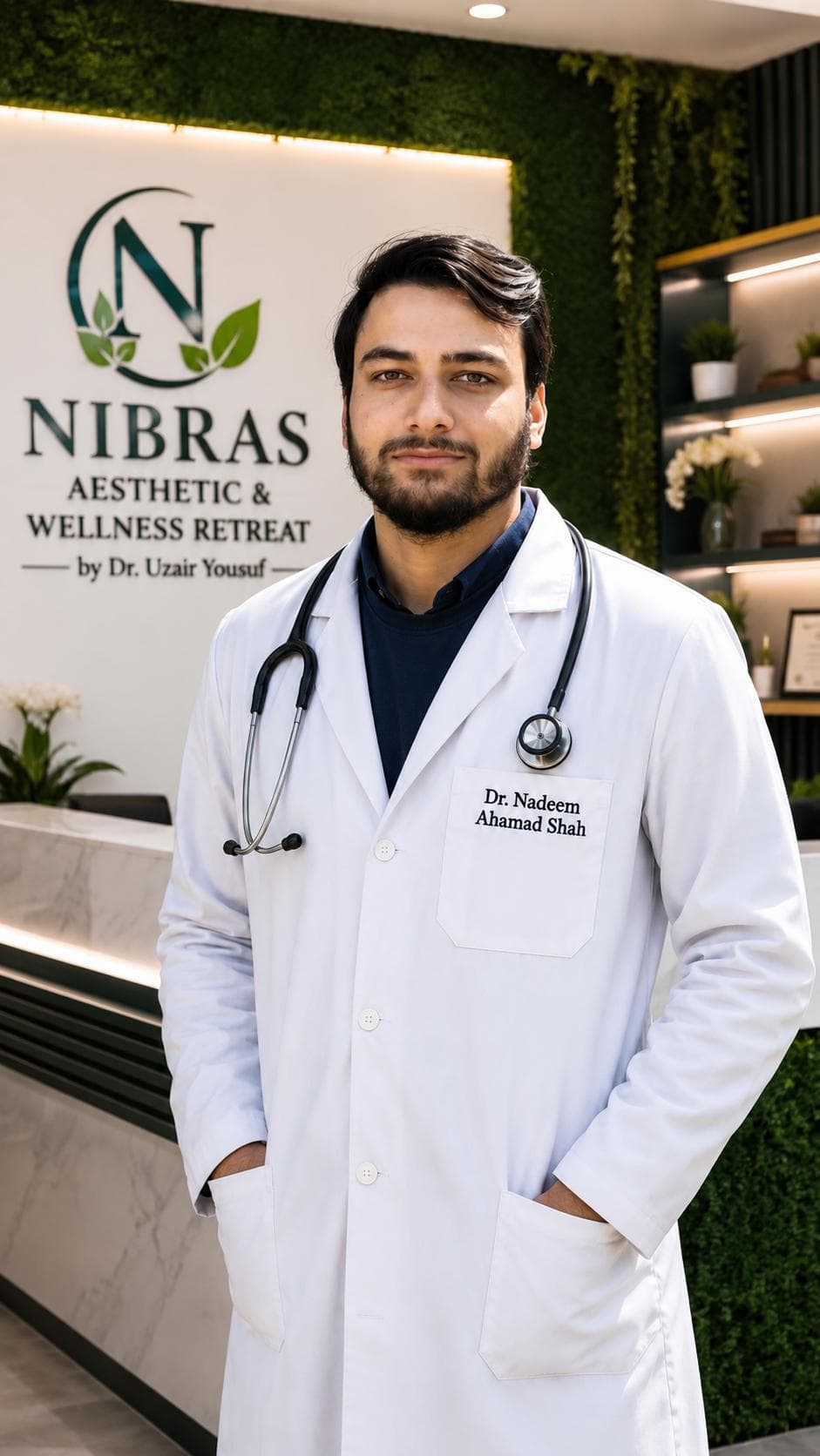 Portrait of Dr. Nadeem Ahmad Shah, Consultant Dermatologist at Nibras Aesthetic & Wellness Retreat